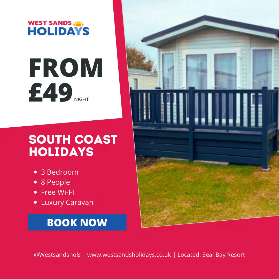 Prices start at £49/night. What are you waiting for? 

https//westsandsholidays.co.uk 

More links in bio