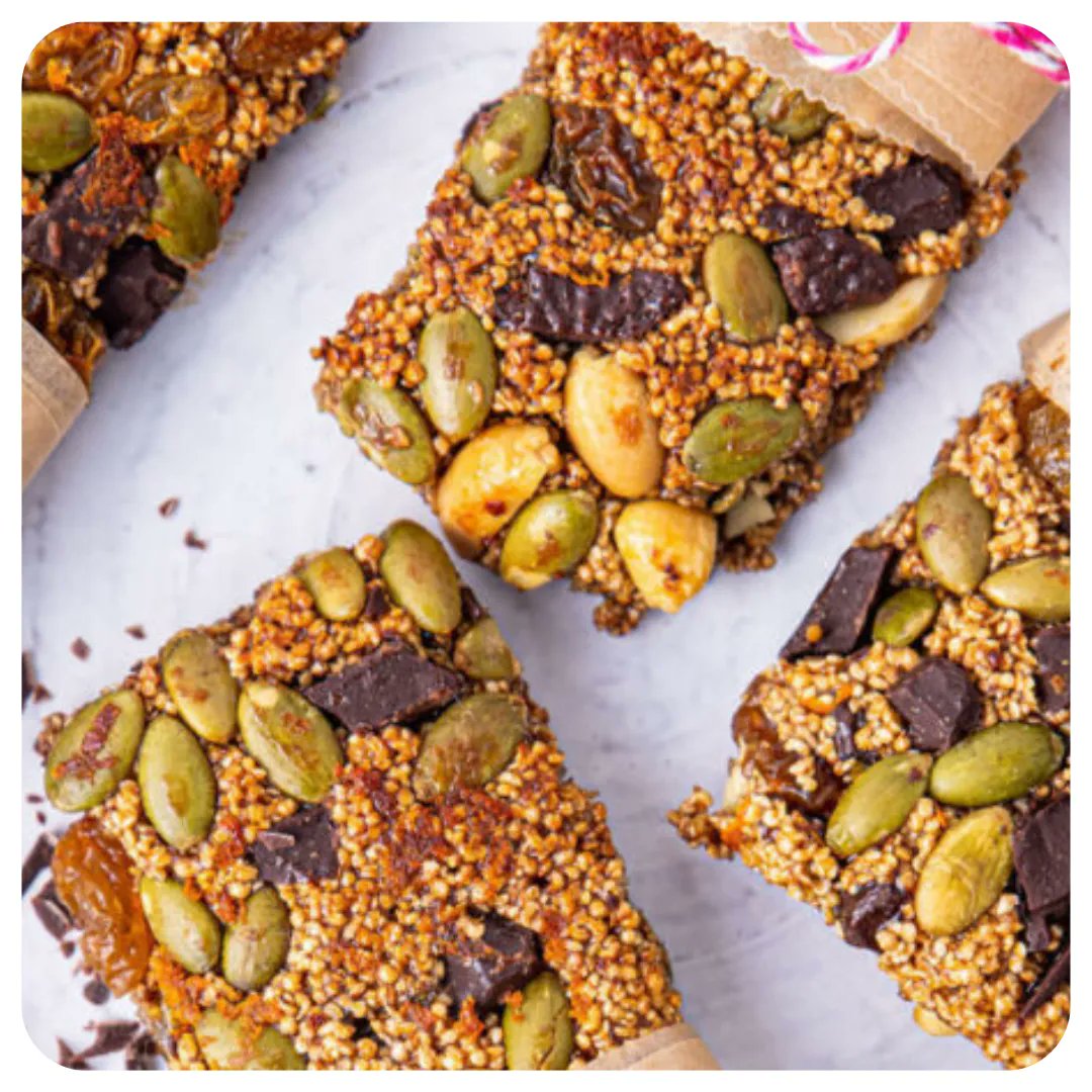 Alegrías are similar to granola bars, but made with amaranth instead of oats, that date back to 16th century Mexico. They’re sprinkled with nuts and raisins, and, thanks to Lola's Cocina, this version also includes chocolate chunks! 

Recipe: buff.ly/3LfmAQW

#alegrias