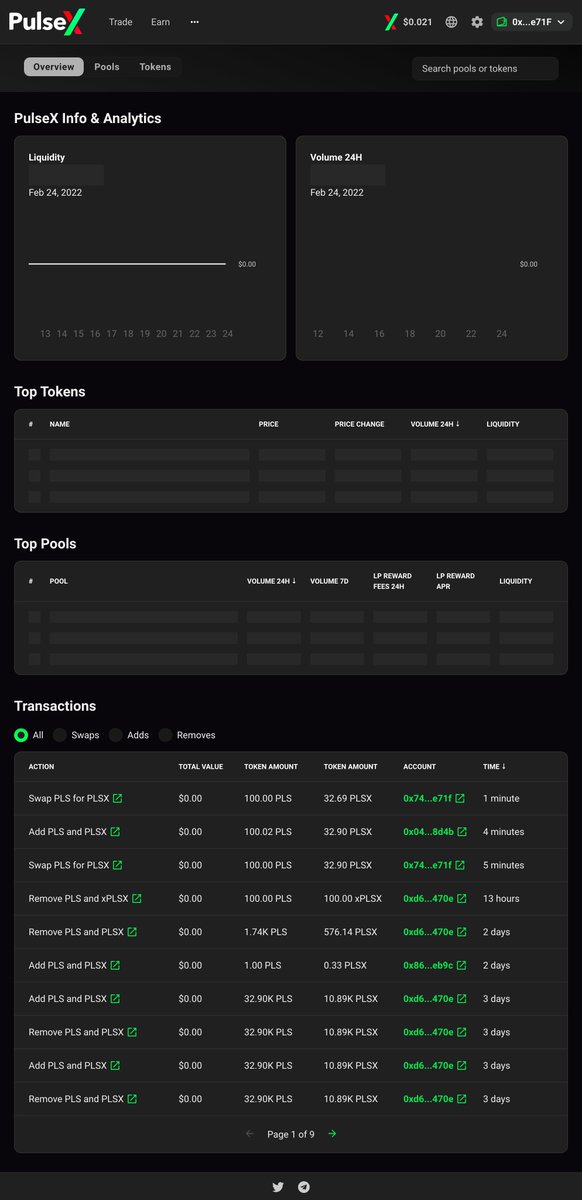 PulseX.com Screenshots my devs have sent me. I have not reviewed them yet. Sacrifice phase ends in around 12 hours! Don't miss it!