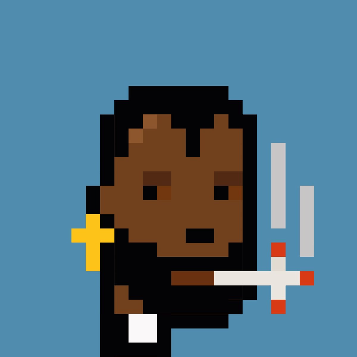 CrystopunksNft's tweet photo. Welcome one of the priests CRYSTOPUNKS!! Gold cross in the ear and steaming cross joint in the mounth.
STAY TUNED…
.
#crystopunks 
.
#nft 
#collection 
#cryptopunks 
#art 
#nftart 
#nftcollector 
#nftcollection 
#nftartgallery 
#nfts 
#nftcommunity 
#digitalart 
#digitaldrawing https://t.co/SeSGeteNCm