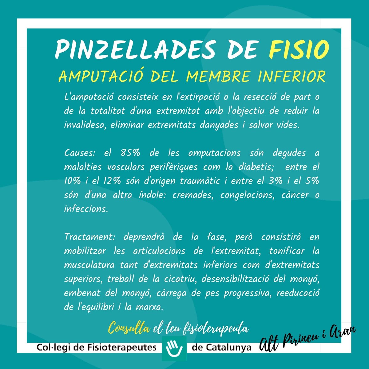 AMPUTACIÓ MEMBRE INFERIOR @flaut4 @colficat <a href="/salut_cat/">Salut</a> @colficatlleida @colficatcentral @colficatebre @radioseu @fshlaseu
#fisioteràpia #fisioterapia