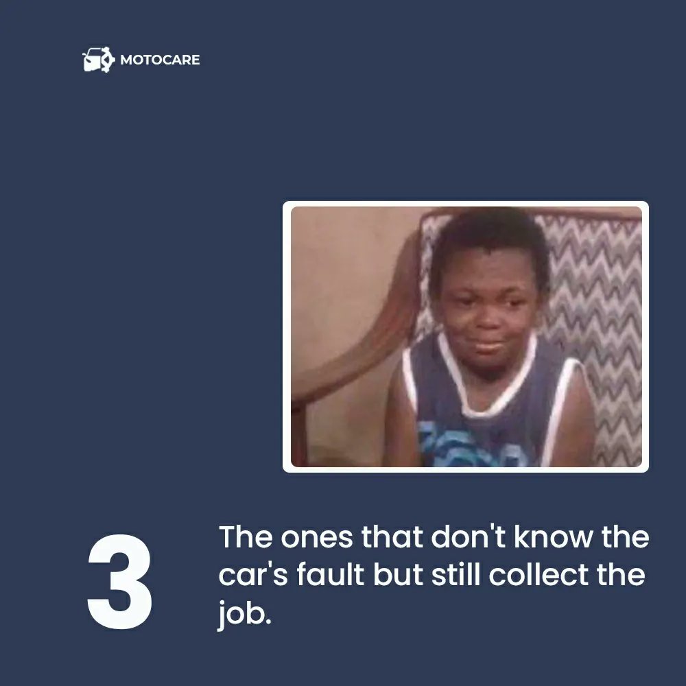 motocareng's tweet photo. There are different breeds of mechanics. Sure you’ve had an experience or two with them.
Motocare is the solution to mechanic problems.
Sign up Now
#mechanic #mechanicinlagos #Motocare #tgif #automobileengineer https://t.co/Y6is76OcVv
