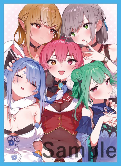 サンクリ新作情報
「ホロ3期生」のスリーブとプレイマットになります。イラストはポメ様(@pomesaurus)になります! 