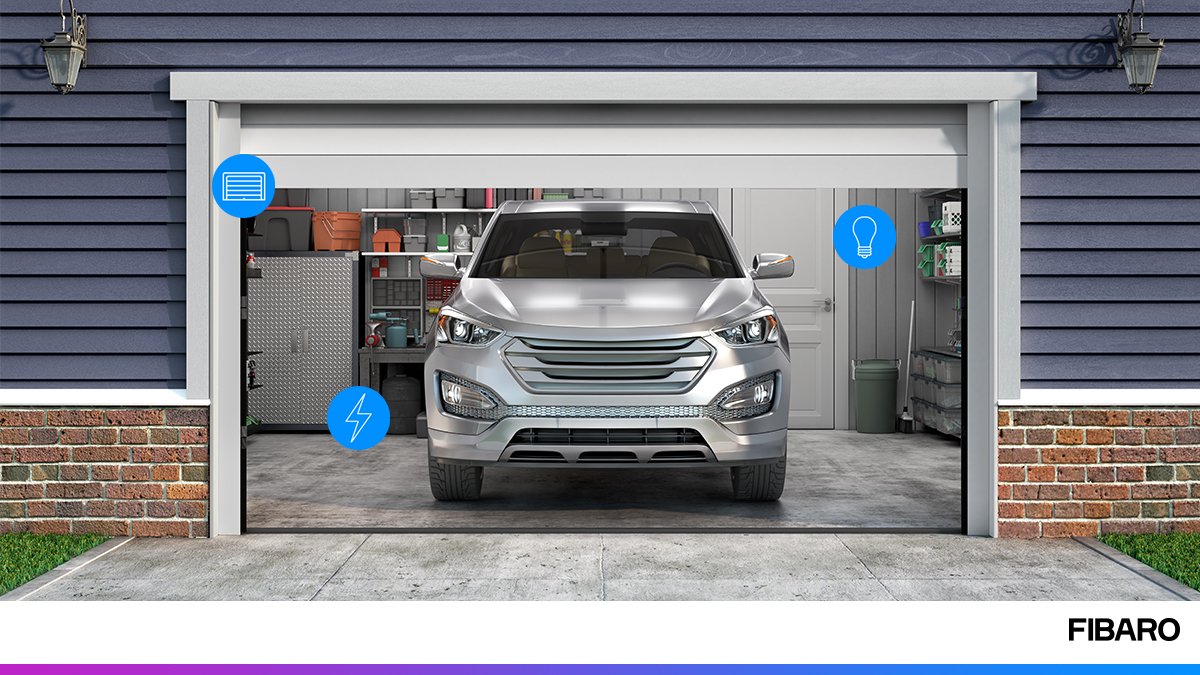 #FIBARO #akıllıev çözümleri evin her yerinde kullanılabilir. Garaj kapılarını açmak, ışıkları kontrol etmek ve dışarı çıktığınızda her şeyin otomatik olarak kapanmasını sağlamak için kullanın!