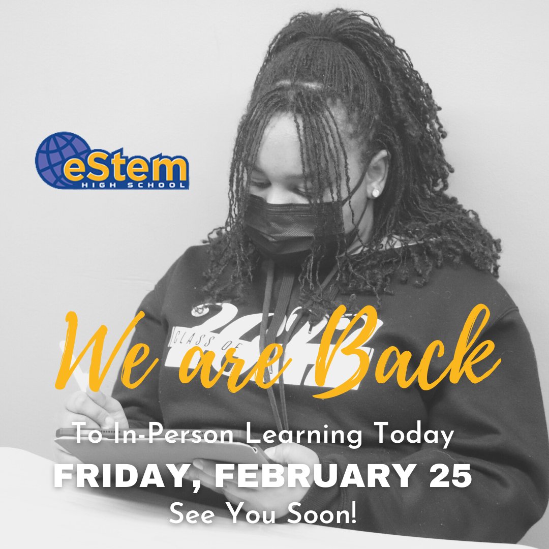 See you In-Person Today at 8:15 am!
•
•
• 
#estem #estemhighschool #estemmets #gomets #littlerock #arkansas