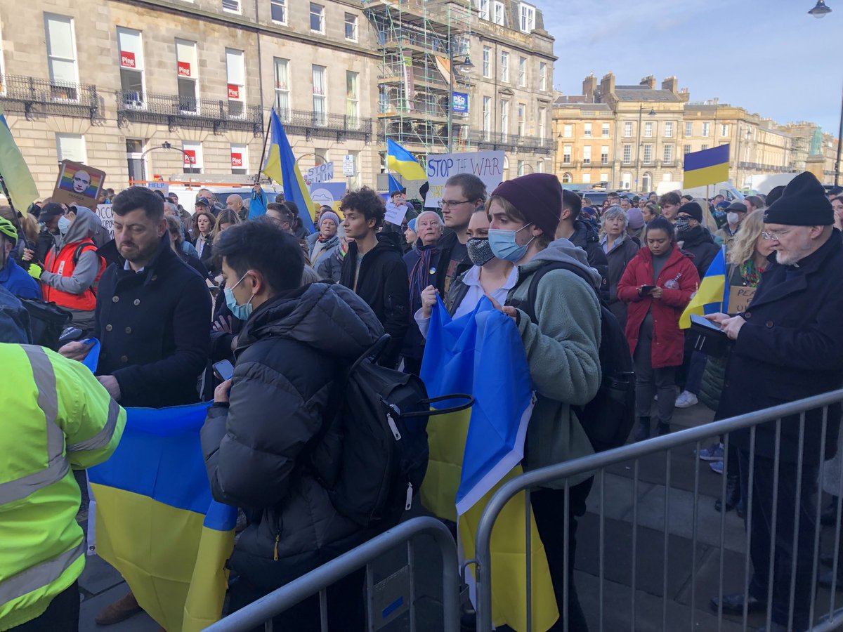 Steven Godden (@godden78) on Twitter photo Hundreds of protestors gathered outside the Russian Consulate in Edinburgh #Ukraine <a href="/BBCScotlandNews/">BBC Scotland News</a> Hundreds of protestors gathered outside the Russian Consulate in Edinburgh #Ukraine <a href="/BBCScotlandNews/">BBC Scotland News</a>
