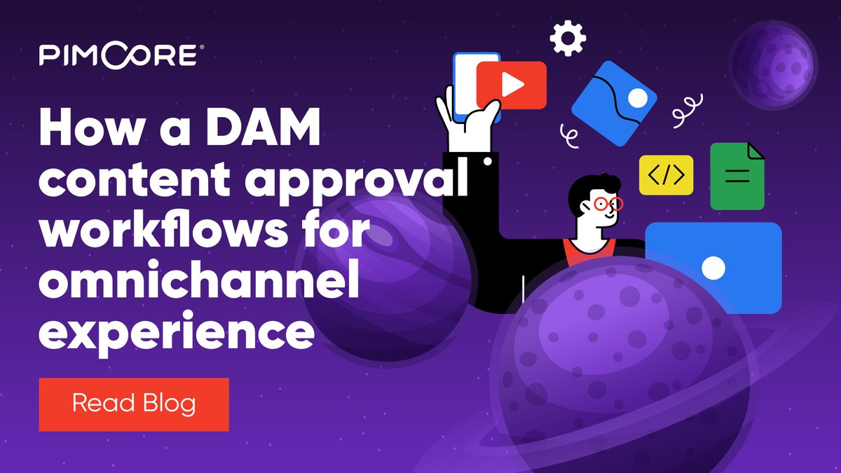 pimcore's tweet image. Wondering How a DAM Platform Streamlines Content Approval Workflows for Omnichannel Experience? 
Check this blog: bit.ly/353Guyf   
#damsolution #dam #digitalassetmanagement