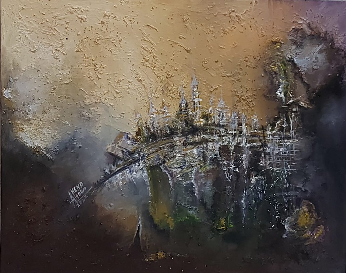 لا تخف من الظلال.. فإنها تعني أن هناك ضوءاً يسطع في مكان ما قريب...
Do not be afraid of shadows.. they mean that there is a light shining somewhere nearby...
Acrylic on
 canvas 80×80