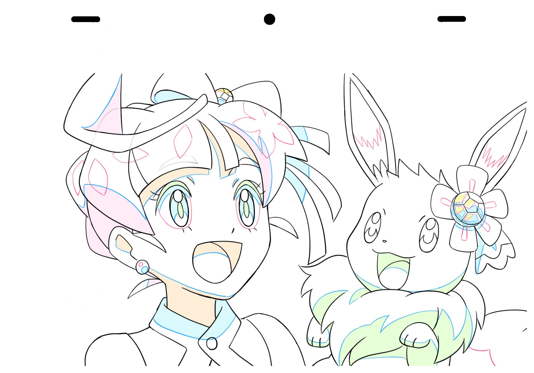 アニメ ポケットモンスター 公式 アニポケ 新オープニングまであと6日 本日は おめかししたコハルと イーブイ の原画をご紹介 コハルとイーブイがどんな服装なのか気になりますね 3 4 金 放送のオープニングでチェック アニポケは毎週金曜よる6