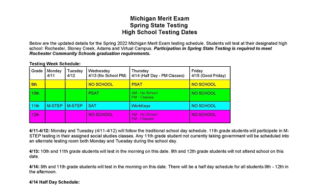 M Step Testing Schedule 2022 Weareschs - Twitter Search / Twitter