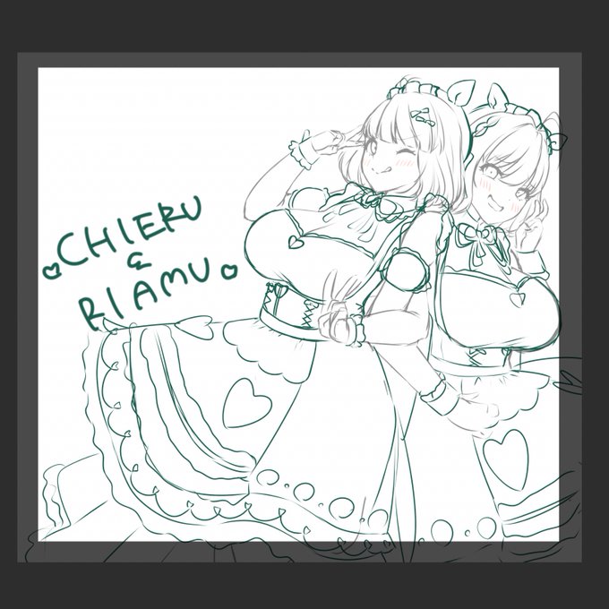 多分一生完成しないから供養しておこう
俺得イラストのラフ 