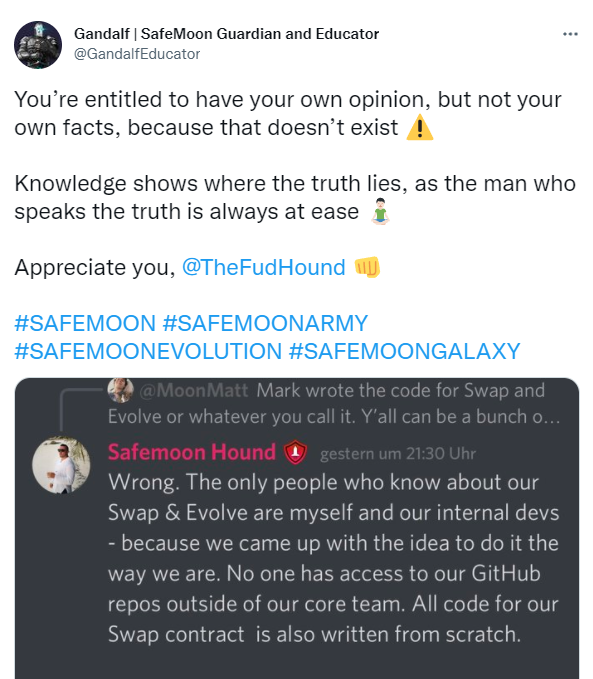 realFUD's tweet photo. Even Gandalf looking for drama now ๐คฃ
#safemoon #safemoonmemes #callmark #wenbackflip https://t.co/0XAYtV2E4u