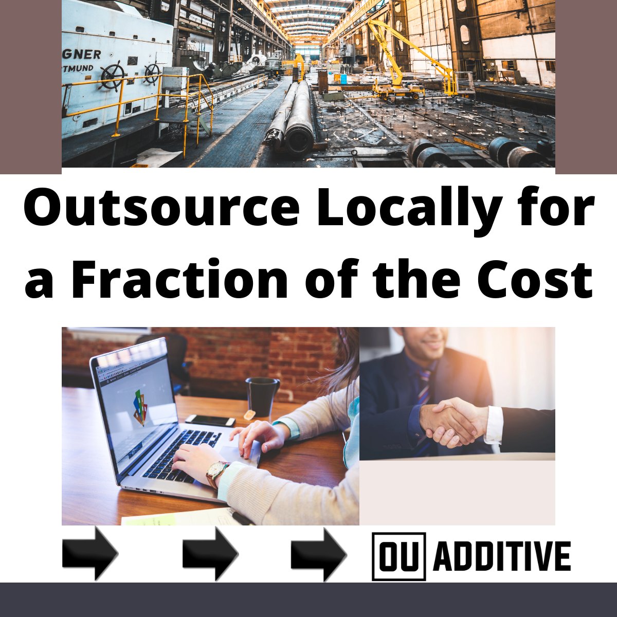 Visit ouadditive.com for more information on how you can Outsource your production locally for a fraction of the cost.