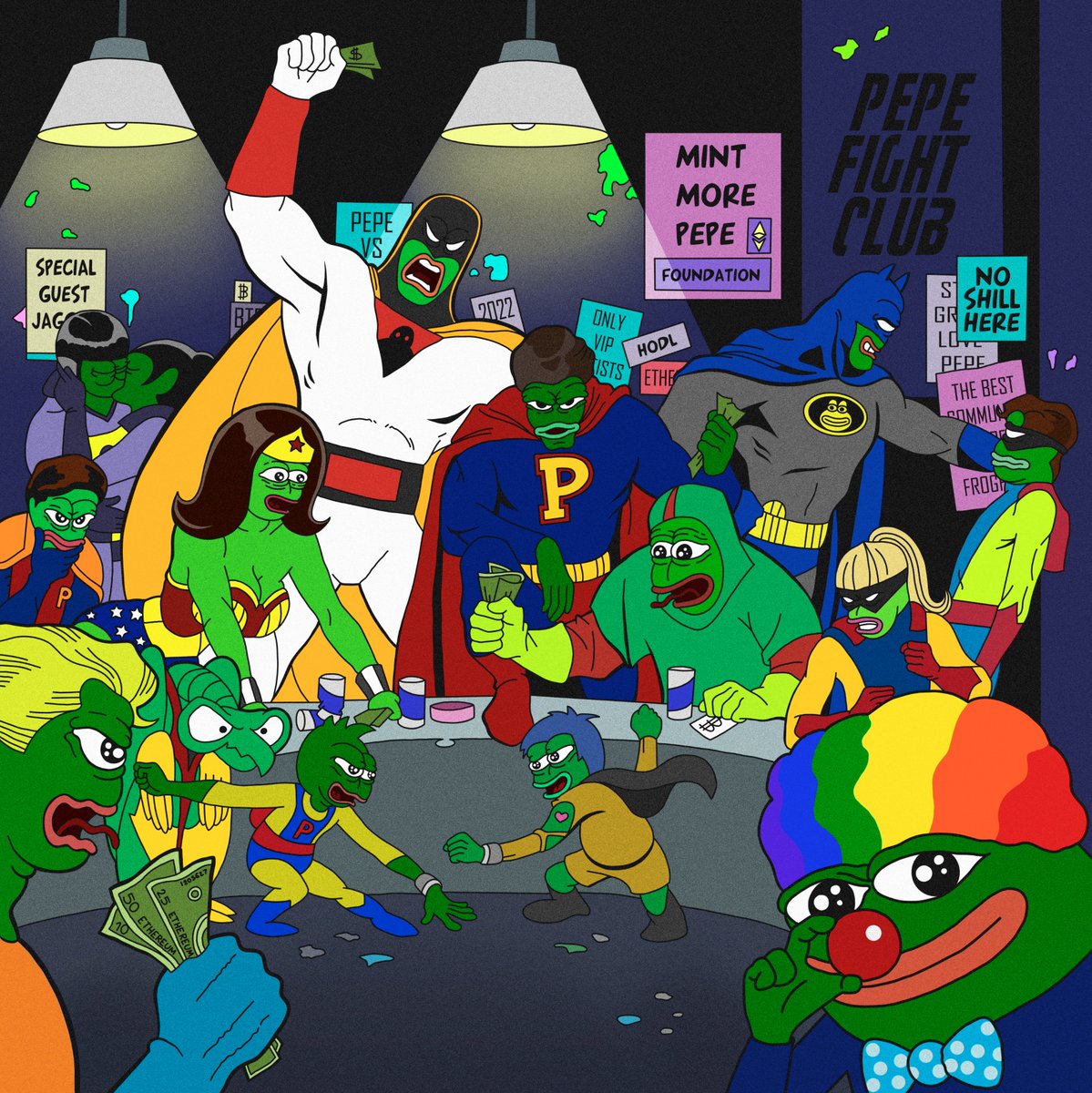 New one Pepe fight club is ready! Check it at @withFND
 <a href="/jaggedsoft/">jagged</a> <a href="/jaggedVIP/">SKOPfather</a>
#nft #pepe #pepethefrog #FrogFam #NFTCommunity 
foundation.app/@Gudvin/peps/6