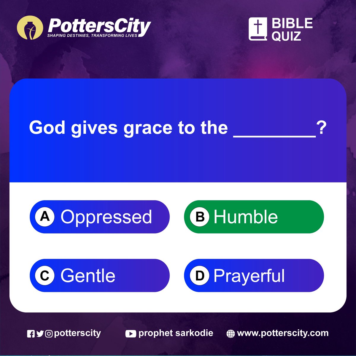 PottersCity's tweet photo. POTTERS TRIVIA!!!!!!!
Thank you for your participation in today's quiz, we will announce winners later in the day.
See you same time next-week, and May your divine multiplication never ceased in Jesus Name.
#PottersTrivia
#PottersCity
#Divinemultiplcation https://t.co/QBtBbSpE25