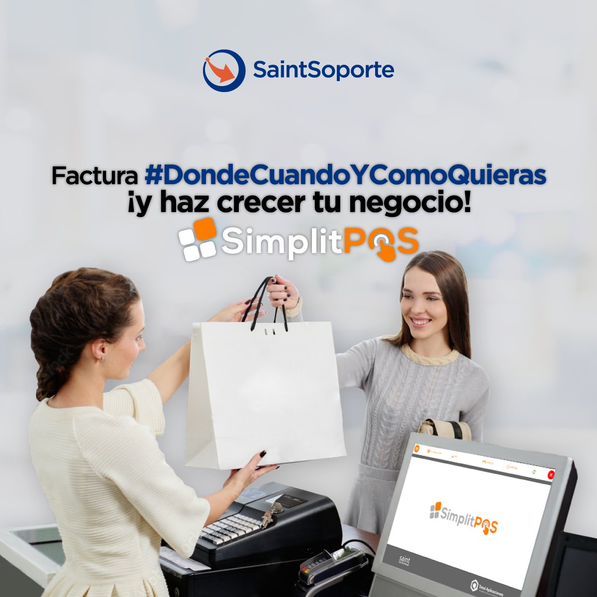 saintsoporte's tweet photo. Agiliza los procesos de facturación con #SimplitPOS a través de transacciones fáciles y rápidas
¡Dile adiós a las largas colas de tu negocio!
Sé inteligente, elige #SimplitPOS
https://t.co/j22b8md3jT
#SimplitmenteContigo👩💻
100% Integrado con #Saint https://t.co/yr8UhcuPOx