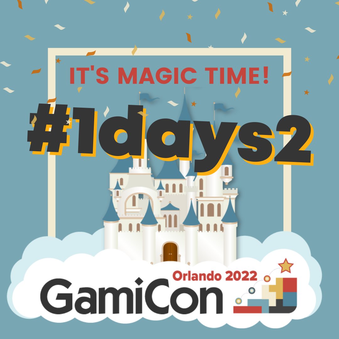 GamiCon_us's tweet photo. It's just #1day2 @GamiCon_us here in #orlandocity. We're ready to start #playing #building and #learning. It's going to be two days of immersive #play! Can't wait! Wish you could be here. #gamicon2k22 #gamicon #elearning #gamification #doit https://t.co/5BkleOQgaM