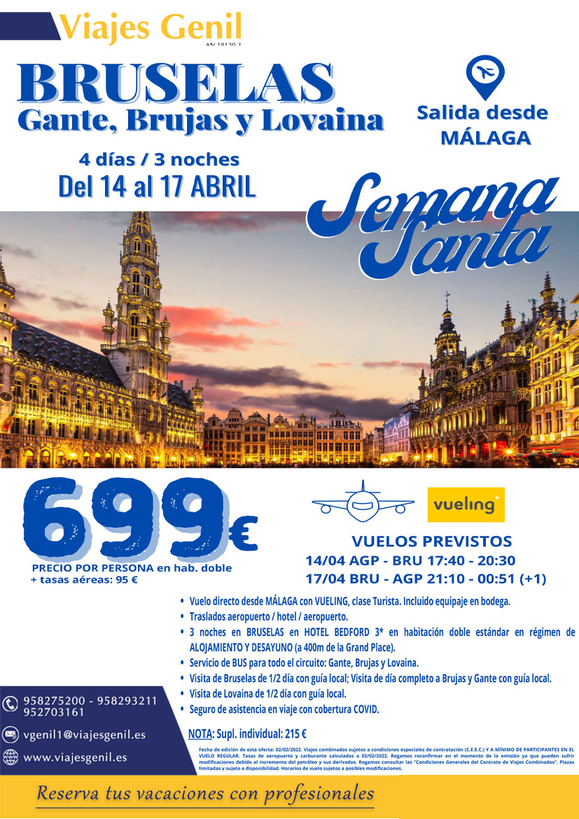 ViajesGenil's tweet photo. 🤔¿Haciendo planes para la Semana Santa?💡 ... Echa primero un vistazo 👀 a estas ofertas y llámanos porque tenemos muchas más 🏃‍♀️🏃

☎️958275200-952703161

#SemanaSanta #SemanaSanta2022 #viajesgenil #ofertasdeviaje https://t.co/8IYiLZV3Ic