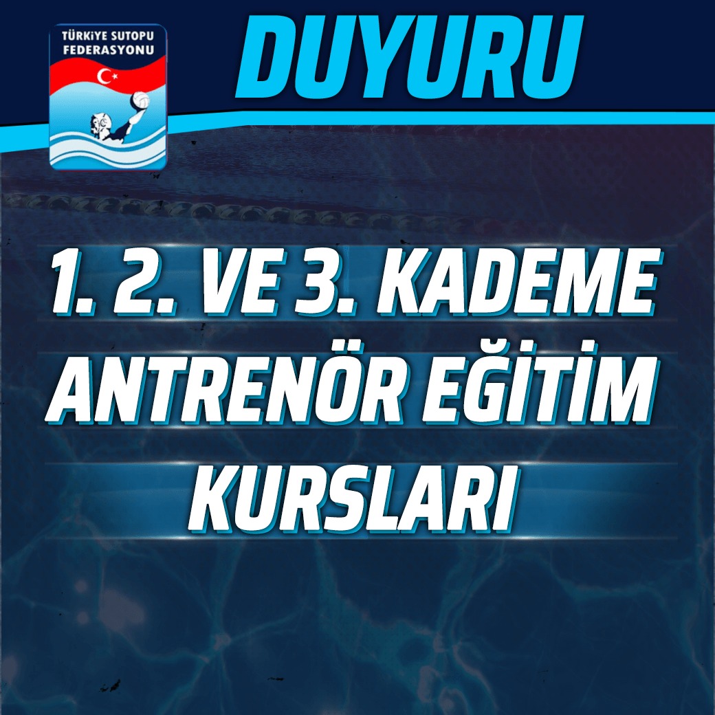 Federasyonumuzun 1. 2. ve 3. Kademe  Antrenör Eğitim Kursları Açılıyor.

Detaylı Bilgi 👉🏼 sutopu.gov.tr/wordpress/2022…