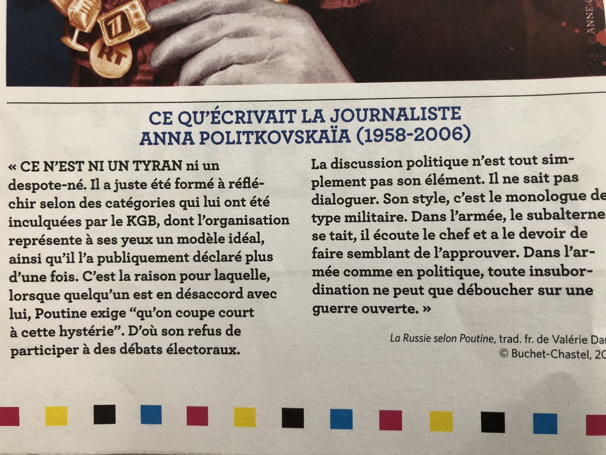 « Le style Poutine, c’est le monologue militaire. » Relire Anna Politovskaïa dans <a href="/Le1hebdo/">Le 1</a> Que veut Poutine ?