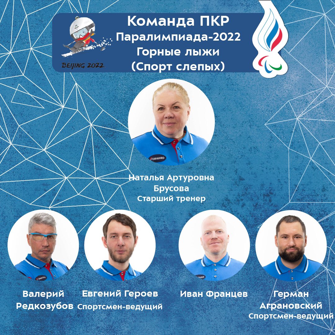 ⚡Состав команды ПКР по горнолыжному спорту слепых на XIII Паралимпийские игры в Пекине

#Beijing2022 #КомандаПКР #КомандаForward #параспорт #Паралимпийскиеигры
#ДневникПаралимпиады