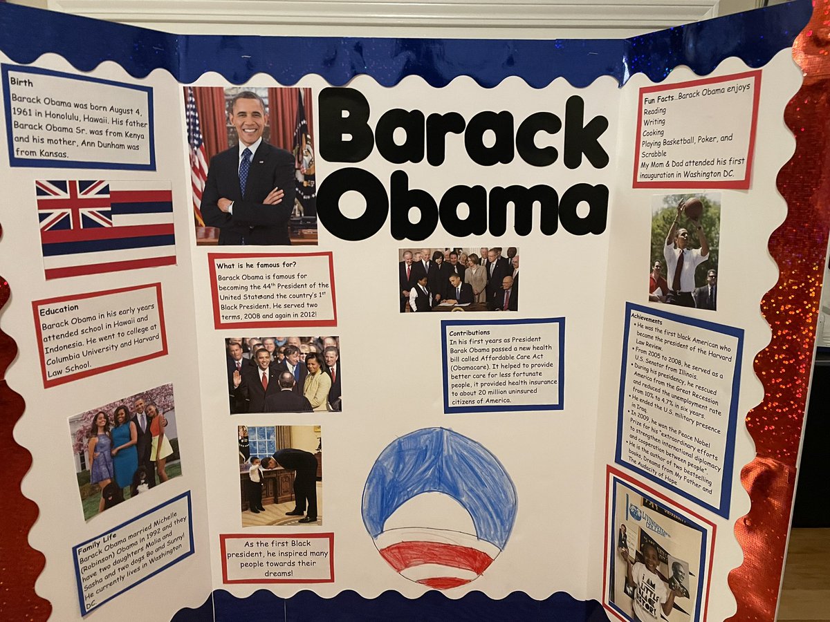 Jonezn80's tweet photo. Aiden’s #BlackHistoryMonth project @DpsSpring Blacks in Wax Museum!! @BarackObama https://t.co/Zxu38KlGP0