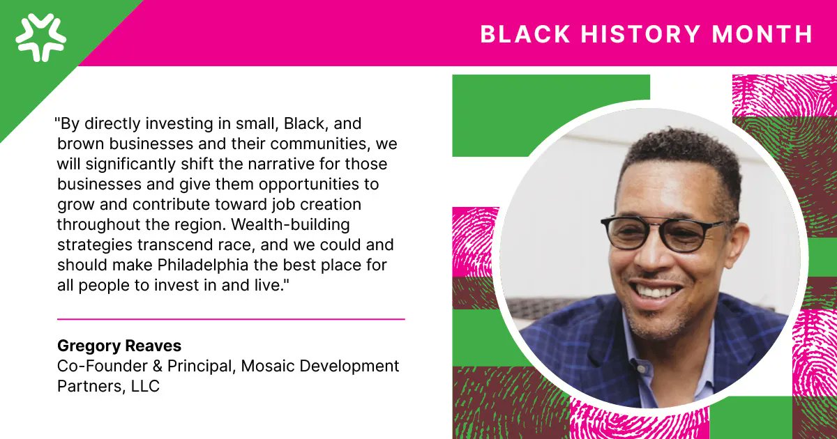.@partners_mosaic’s Gregory Reaves gives insight into how our region can continue to strengthen and support the Black community. To read more: chamberphl.com/2022/02/equity… #DiversityPHL