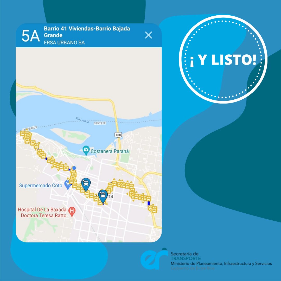 SecTransporteer's tweet photo. 3️⃣ Ahora la App te va a dar la opción de ver el recorrido en forma de lista o en el mapa, podés elegir la que más te guste. 

✅ ¡Y listo! Así de simple.

💬¿Sabías que podías consultar el recorrido de los colectivos con Cuándo Subo?; ¿Tenés dudas?; ¿Te sirvió esta información? https://t.co/GPErSUyT9K