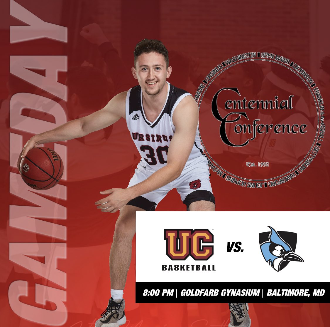 It’s GAMEDAY!! Conference Semis in Baltimore😤

🆚: #13 Johns Hopkins
📍: Goldfarb Gym | Baltimore, MD
⏰: 8:00 PM
📺: bit.ly/3M1sGEY
📊 Live Stats: bit.ly/3taEGM1

#𝙁𝘼𝙈𝙄𝙇𝙔 // #upthebears // #d3hoops