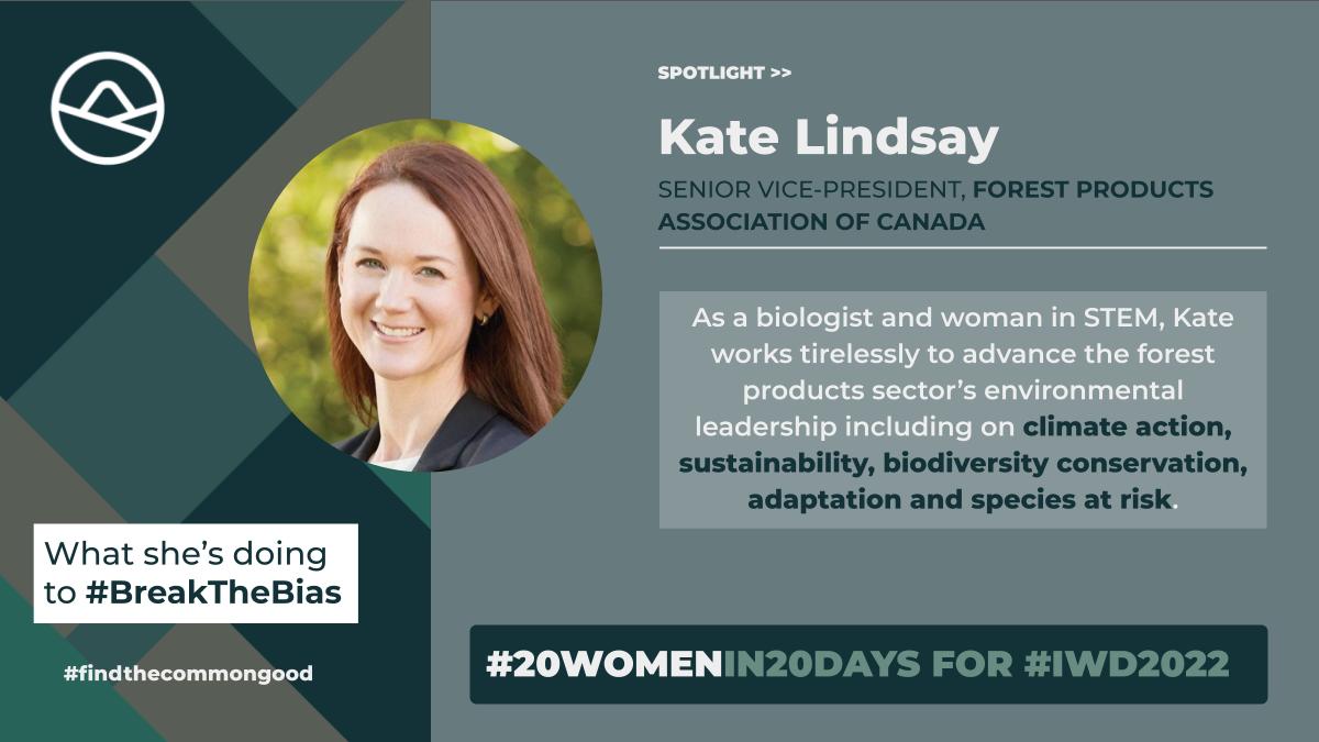 Learn more about how <a href="/FPAC_APFC/">FPAC</a> VP &amp; biologist <a href="/aklindsay_kate/">Kate Lindsay</a> leads the way as a woman in STEM, with a passion for collaboration and sustainable management. 

#BreakTheBias #IWD2022 #20womenin20days