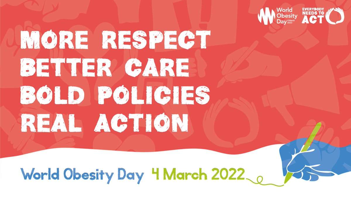 We are looking forward to #WorldObesityDay 2022 on Friday 4th March. 

Click here to find out about our plans and join us...
oen.org.uk/2022/02/25/wor…

#StandUpToWeightStigma