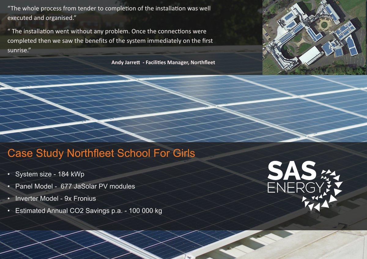 solaradvanced's tweet image. One of the older #projects SAS ENERGY delivered back in 2018 for Northfleet School for Girls.
This #pvsystem provides over 30% of the school’s energy and help save approximately £17,000 on #energy bills.