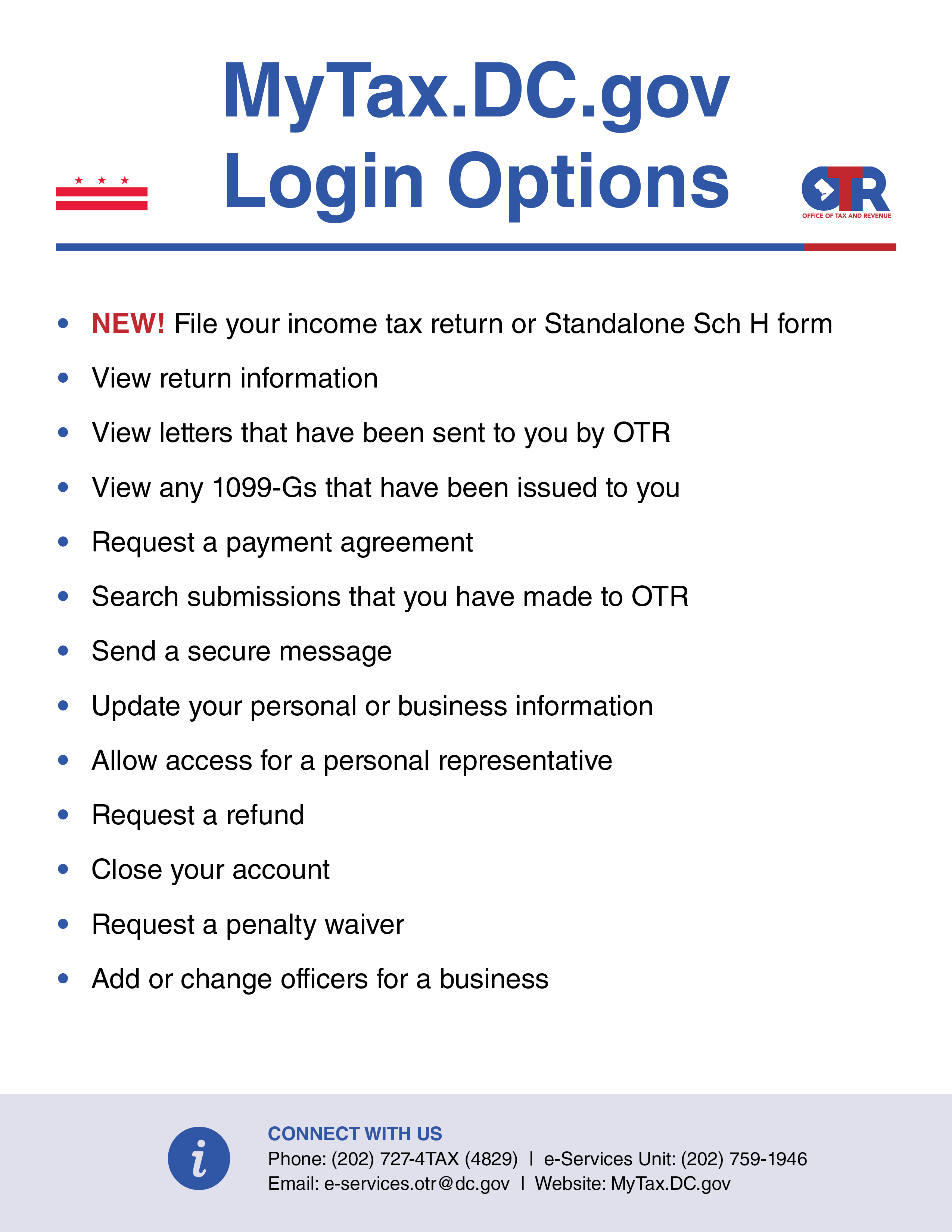Dc Schedule H 2022 The Dc Office Of Tax & Revenue (Otr) (@Mytaxdc) / Twitter