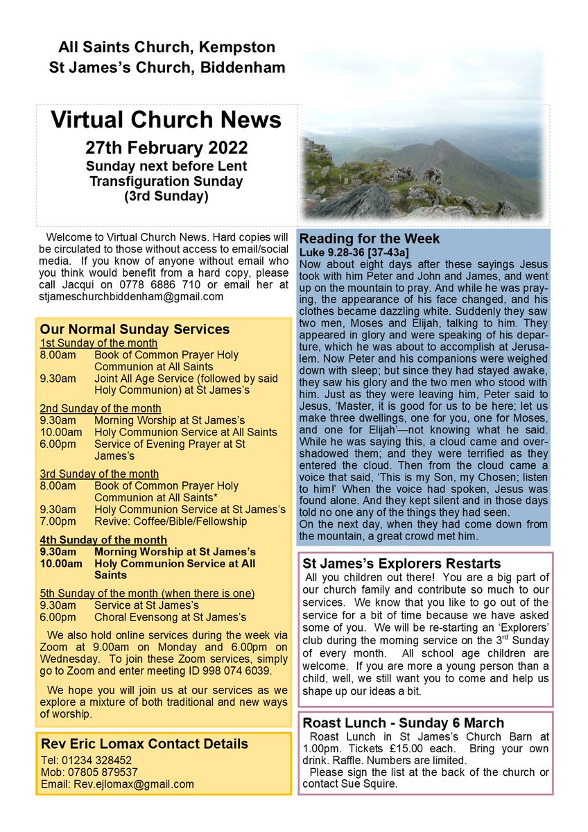 BiddenhamChurch's tweet image. This week's news and message
