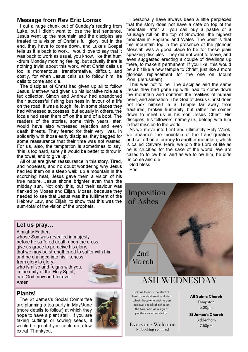 BiddenhamChurch's tweet image. This week's news and message