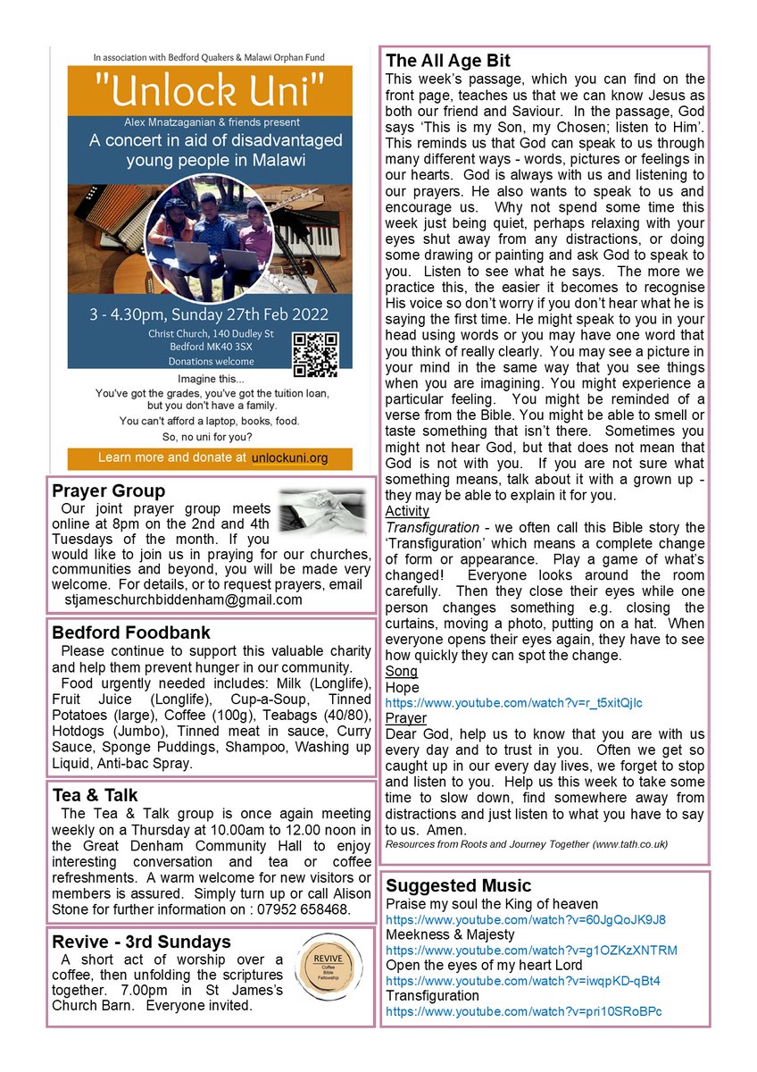 BiddenhamChurch's tweet image. This week's news and message