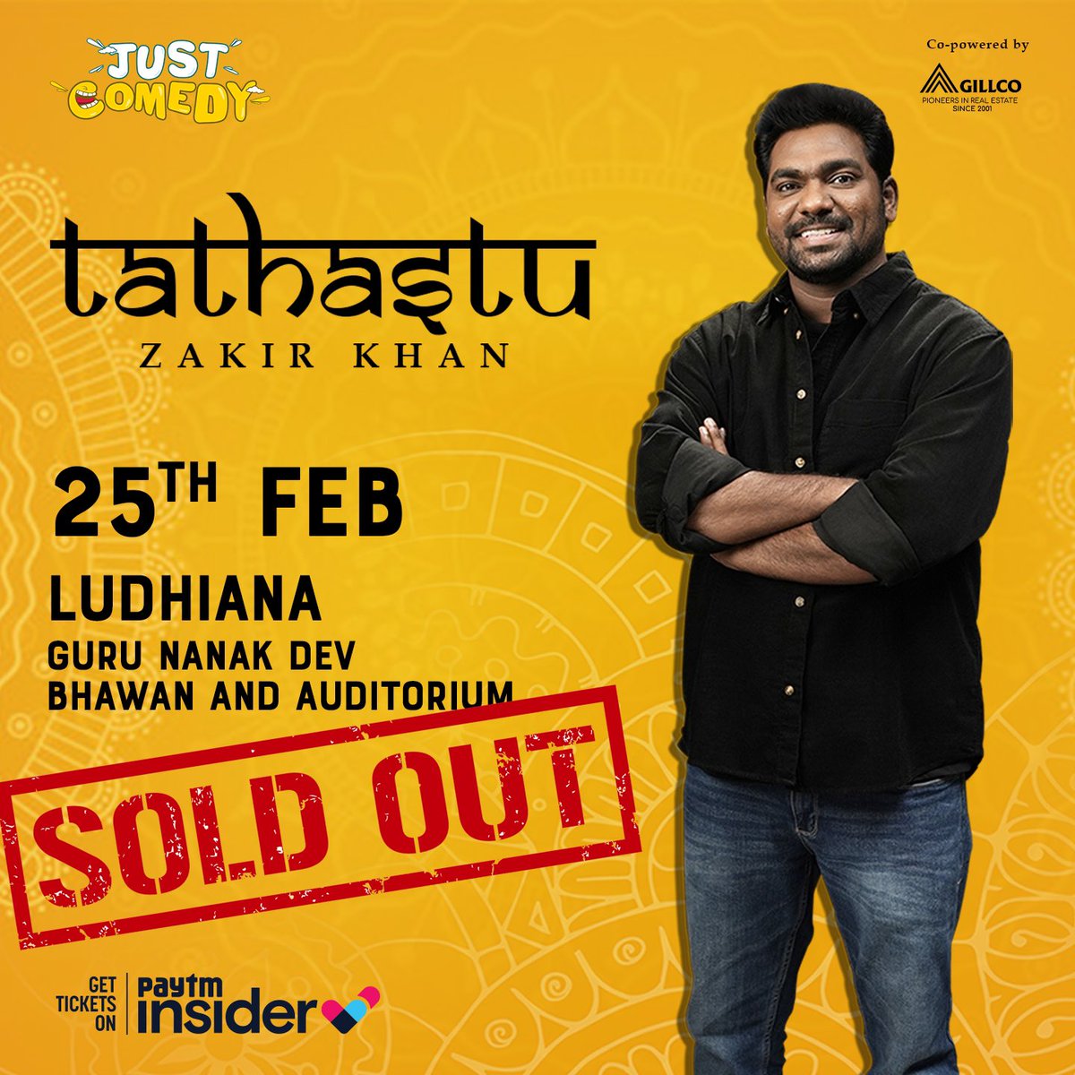 Just Comedy Festival (@justcomedyfest) on Twitter photo And the 25th Feb show is Sold Out! Ludhiana, see you all there!
Hurry Up last chance to buy your tickets for 28th Feb.
Guru Nanak Dev Bhawan And Auditorium | Ludhiana
<a href="/Zakirism/">Ronny bhaiya</a>
.
.
#zakirkhan #ludhiana And the 25th Feb show is Sold Out! Ludhiana, see you all there!
Hurry Up last chance to buy your tickets for 28th Feb.
Guru Nanak Dev Bhawan And Auditorium | Ludhiana
<a href="/Zakirism/">Ronny bhaiya</a>
.
.
#zakirkhan #ludhiana
