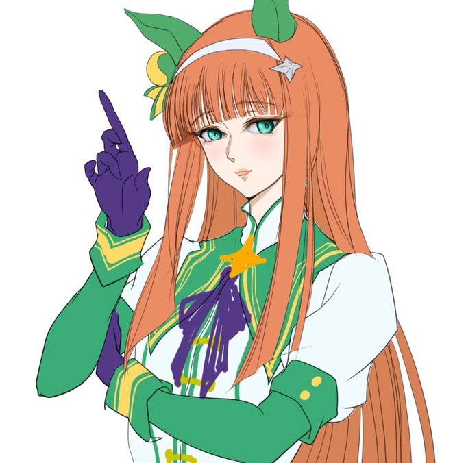 今夜はサイレンススズカさん描いてます〜。が、いまいち自分の中のイメージに沿わなくて何回も描き直し&amp;微調整を繰り返し〜で苦戦中 