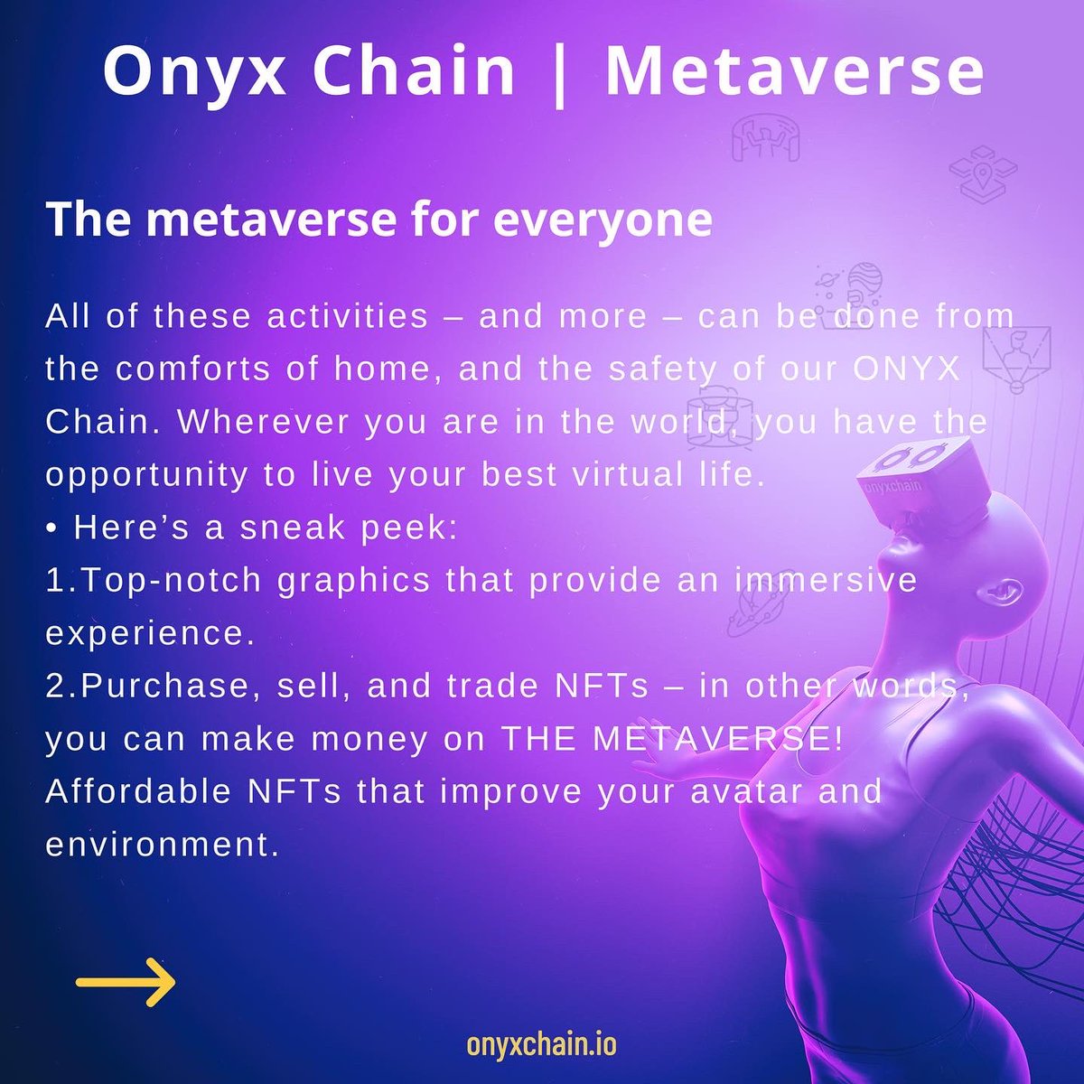 onyxchain_io's tweet photo. Onyx Chain Metaverse is new revolutionary plans! The engineers and developers to top our CEO. Everyone in the Onyx lab on this great platform. #metaverse #nfts #nft #cryptocurrency #crypto https://t.co/kwB0WAgWWn