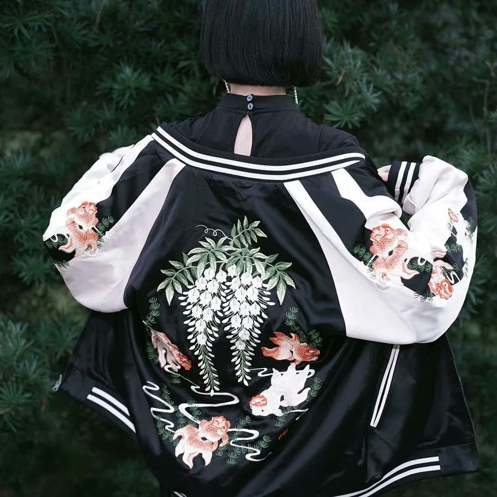 緑の花と蝶の刺繍スカジャン 楽天市場】【中古】GUCCI2003SS トムフォード期 鳥蝶花刺しゅう