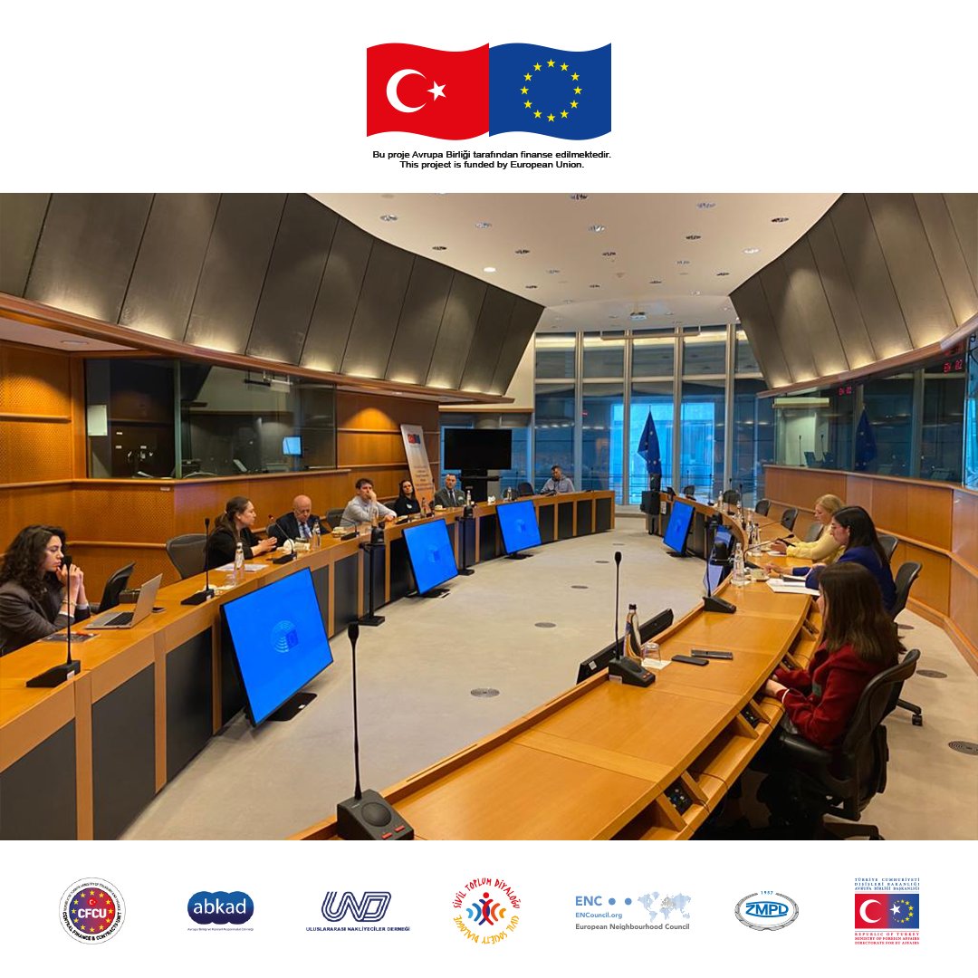 Proje kapsamında karayolu taşımacılığı ile ilgili hazırlanan raporları sunmak ve geri bildirim almak üzere, Avrupa Parlamentosunu’na gerçekleştirilen çalışma ziyaretine ABKAD, UND ve ZMPD temsilcileri katılım sağlamıştır.

#siviltoplumdiyaloğu #avrupabirliği