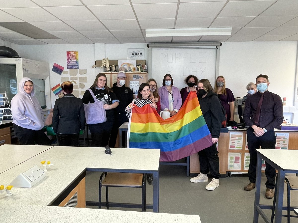 Great day celebrating #PurpleFriday today at <a href="/GracemountHigh/">Gracemount High</a> lots of great discussion and lessons through RME. #RRSA