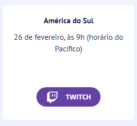 GALERA QUE TA PROCURANDO AONDE ASSISTIR O TORNEIO DE UNITE AMANHÃ!

Eu tava mexendo no site do pokemon unite pra ver as datas dos torneios e me deparei com esse link! 

Como não vi nenhuma divulgação, estou compartilhando com vocês!

twitch.tv/pokemonunitebr…
