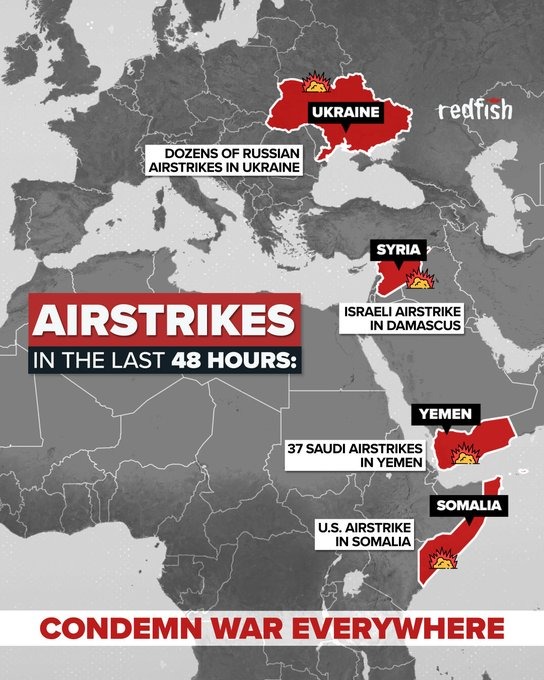 4 países fueron bombardeados en las últimas 48 horas, sólo uno está en las noticias, por qué?