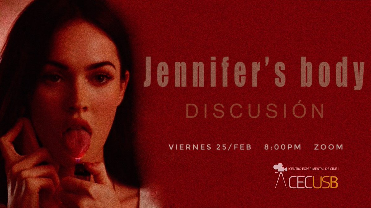 CECUSB's tweet image. Nuevo trimestre, nuevo tema de discusión. Durante las siguientes semanas estaremos hablando sobre Películas de Directoras.

Nuestro primer caso de estudio: Jennifer's Body. 

¡¡Acompáñanos hoy a las 8pm por el canal de costumbre (zoom)!!