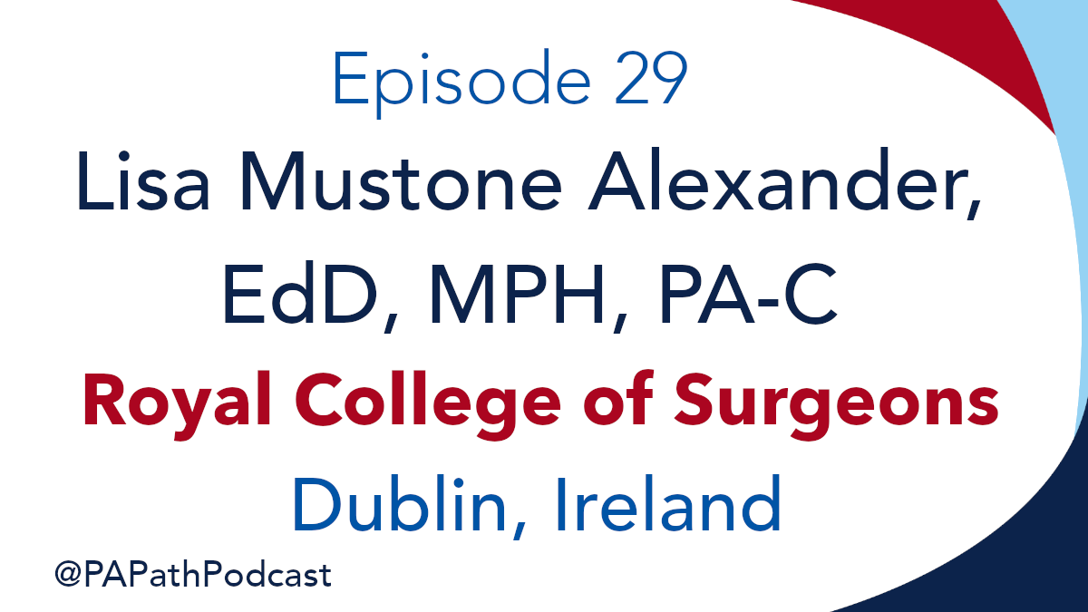 Join us on Monday as we head to Dublin, Ireland to learn about the PA profession in the Emerald Isle with <a href="/mustone_lisa/">lisa mustone alexander</a>.  <a href="/AAPAorg/">American Academy of Physician Associates</a> <a href="/PAEAonline/">PAEA</a> <a href="/pa_hx/">PA History Society ®</a> <a href="/NCCPAcert/">NCCPA</a> @RCSIpastudies