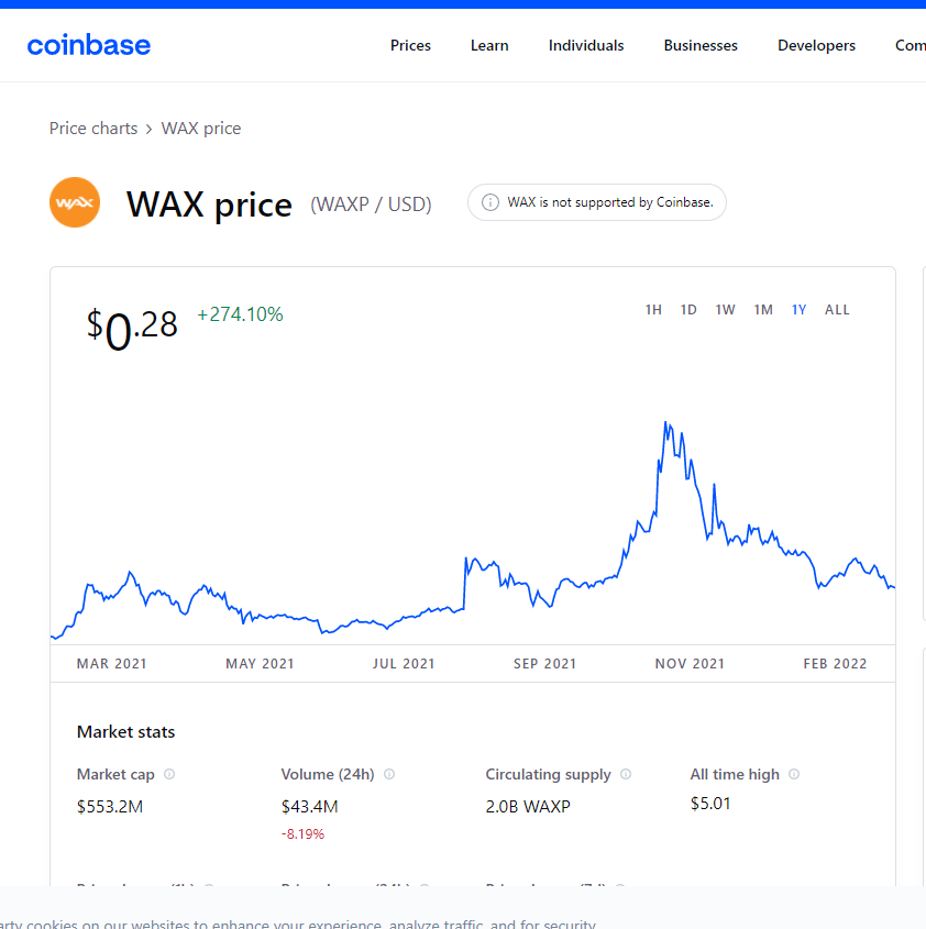 gnomeseries's tweet photo. What does $WAXP need? @coinbase - Everyone in United States struggle to purchase #WAXP. Make it easier for more people. Less resistance and more adoption.

No doubt in my mind @WAX_io will  be the place to be for #NFTs and #P2E... It already is...

RT if you AGREE!

#nftgame #nft https://t.co/0bVz0Pp3SC