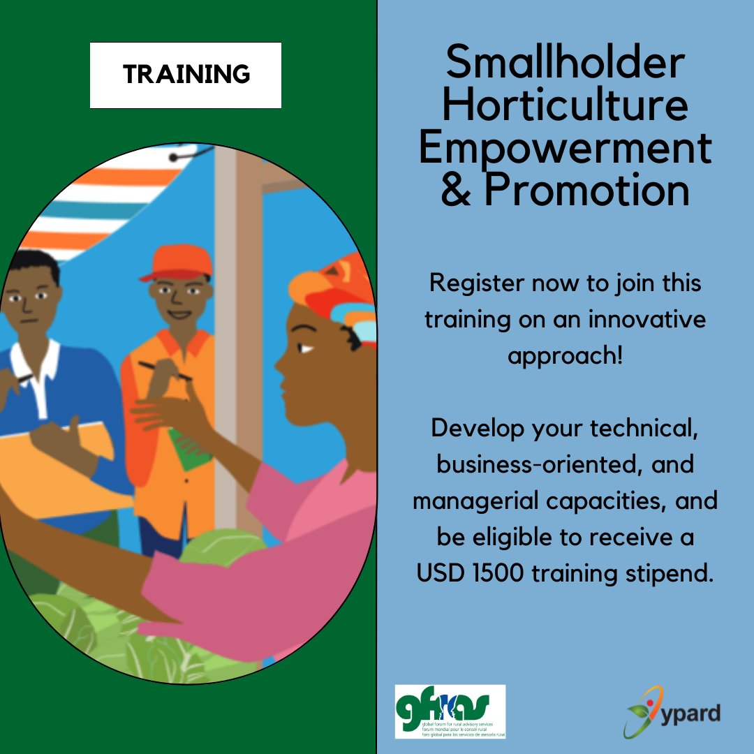 YPARD's tweet photo. Looking to advise small farmers? Then apply for this certified training for rural advisers in cooperation with @infogfras and the Japanese International Cooperation Agency @jica_direct_en https://t.co/HZSPwGvi4n