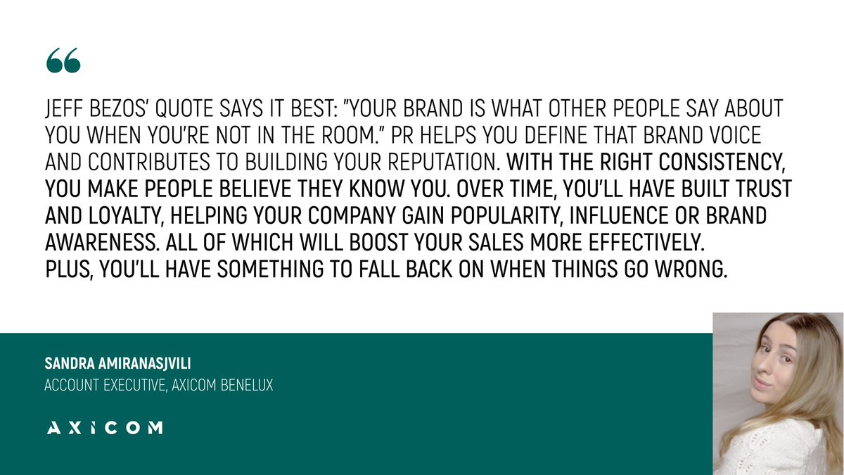 AxiComBNL's tweet photo. Sandra Amiranasjvili shares her insights on why PR is such a key thing for businesses to tap into💡
#AxiComment #AxiKnowledge https://t.co/mn1WZmDEGK