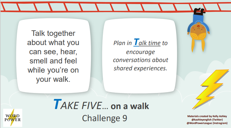 kashleyenglish's tweet photo. The #WordPower #TakeFive challenges offer practical ideas for families to 'take five' minutes to focus on communication at home - time specifically focused on enriching the quality of conversations and interactions between children and adults. #PowerofTalk https://t.co/quKjSFNEXB https://t.co/1mtJD3hhar